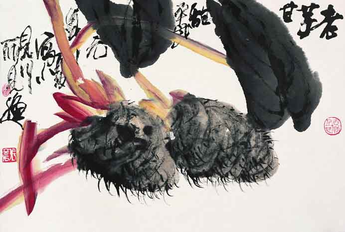 Zhang Lichen  张立辰 -  Lotus  荷花-  Chinese painting