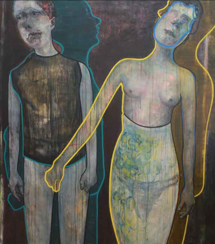 Ziyu Zhang  張紫雲  -  Relationship between conscious and non-conscious Acrylic mixed with oil on canvas