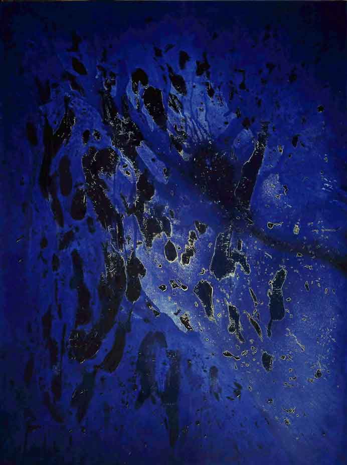 Ma Lu  马路 - That Crystal Water - Mixed materials on canvas  2010