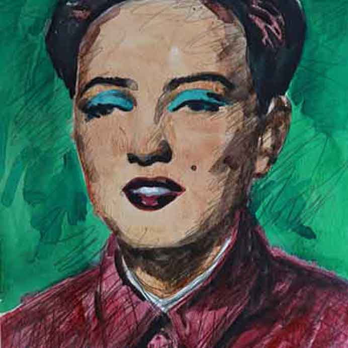  Hua Jiming  华继明  -  Marilyn Mao  -  Watercolor  -  2012