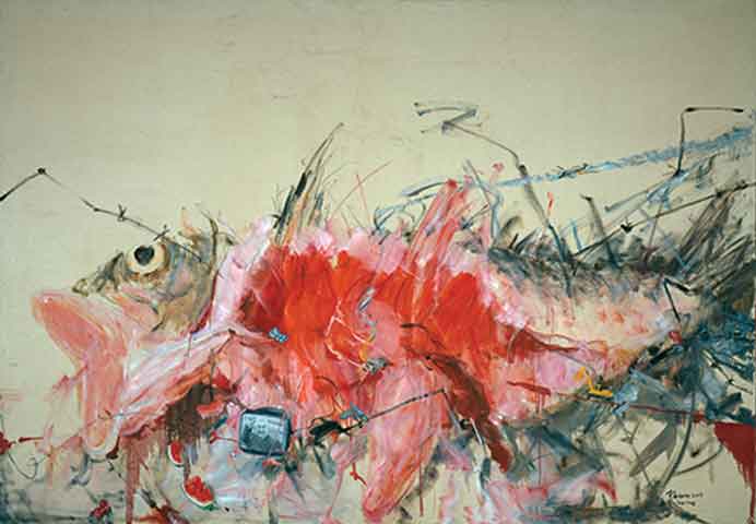  Yang Jinsong  杨劲松  -  Fish N° 2  -  Oil on canvas  -  2007    