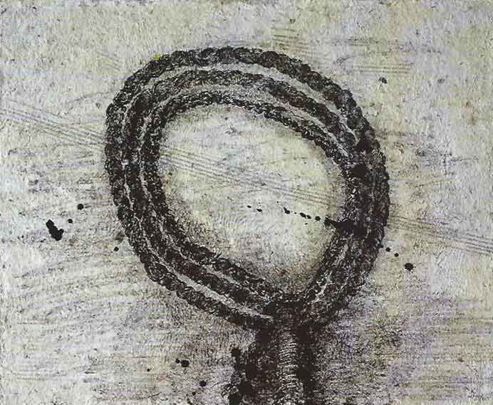  Yin Dingcai  印定才 -  Our Ropes  -  handmade paper, sedimentary ink  -  2014 