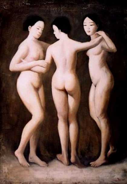 Yin Xin 尹欣 -  Les Trois Grâces  -  Painting
