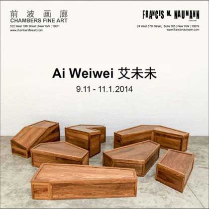 © Ai Weiwei - Ai Weiwei  艾未未  11.09 01.11 2014  Chambers Fine Art  New York