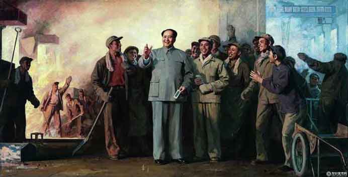 JIN SHANGYI 靳尚谊    毛主席视察上钢三厂 