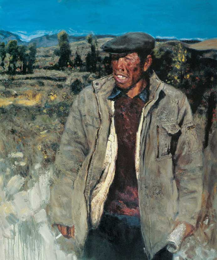 Cao Xinlin  曹新林  -  Rosée froide  - Oil on canvas  150 x 120 cm 