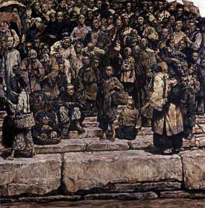  Cheng Conglin  程从林  -  Pier Steps  -  oil painting on canvas 1984