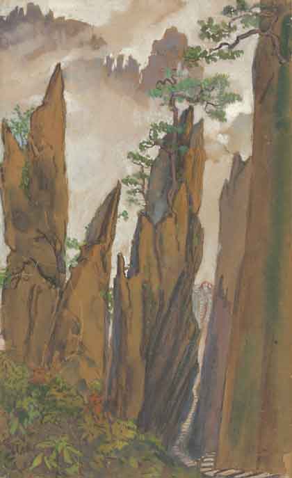 © Ding Zhengxian  丁正献 - Huangshan  35.5x21.5cm  1959