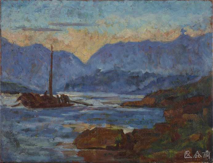 Feng Fasi 冯法祀 - Sketch of Landscape Along Changjiang River in Chongqing No. 14 1957 Feng Fasi 冯法祀-Sketch of Landscape Along Changjiang River in Chongqing No. 14 1957