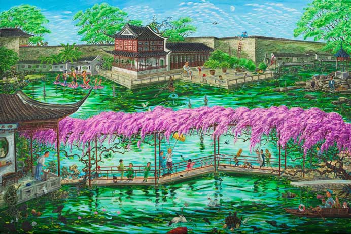 © Liu Dahong  刘大鸿 -   Lingering Garden  -  Oil on Canvas 