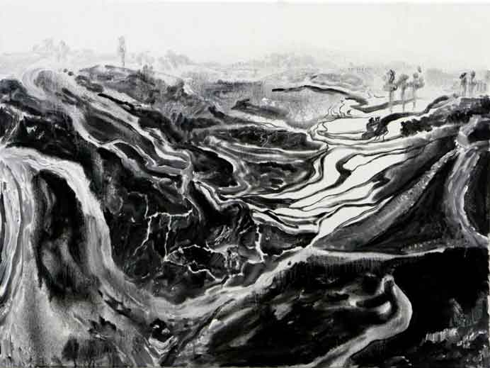 Qiu Anxiong 邱黯雄 - The Temptation of the Land 2009 - painting from animation - acrylic on canvas Qiu Anxiong 邱黯雄 - The Temptation of the Land 2009 - painting from animation - acrylic on canvas