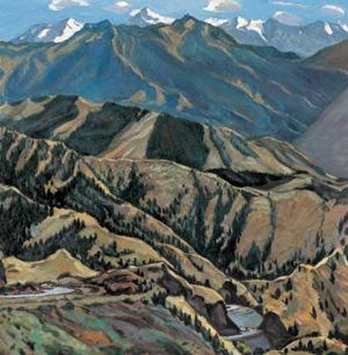 Zhao Yixiong  赵以雄 -  A Road to Tian Mountain Oil on canvas