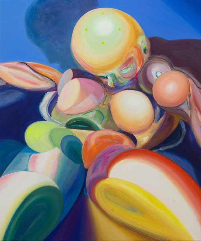 Jian Ce  简策  -  Lolly  -  Acrylic and oil on canvas 110 x 90 cm  -  2021