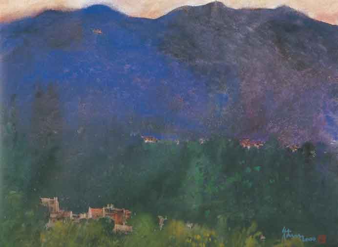  Chiu Hsiente  邱显德  -  Uncouth Valley Dwellings  -  painting  -  2000  