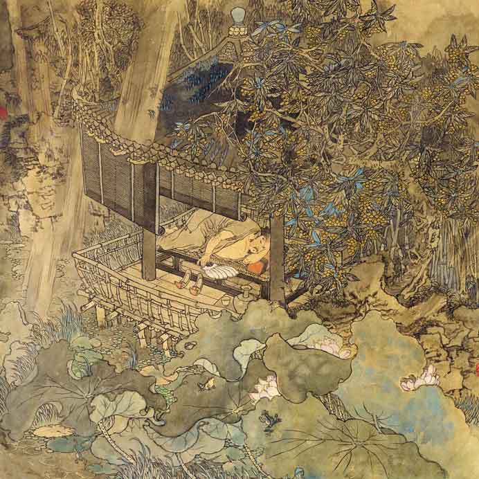 Dai Dunbang 戴敦邦 - Sur l'air de - Les lotus loin des rives. Dai Dunbang 戴敦邦 - Sur l'air de - Les lotus loin des rives.