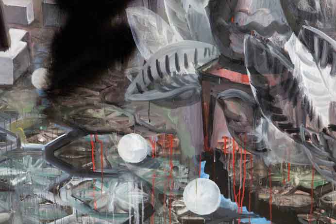 Ding Li 丁力 - Untitled - Oil on Canvas, Spray Paint 2016 Ding Li 丁力 - Untitled - Oil on Canvas, Spray Paint 2016