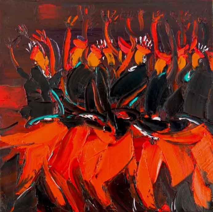 © Dong Yidian 董一点  -   -  欢乐三月三  -  Oil painting   