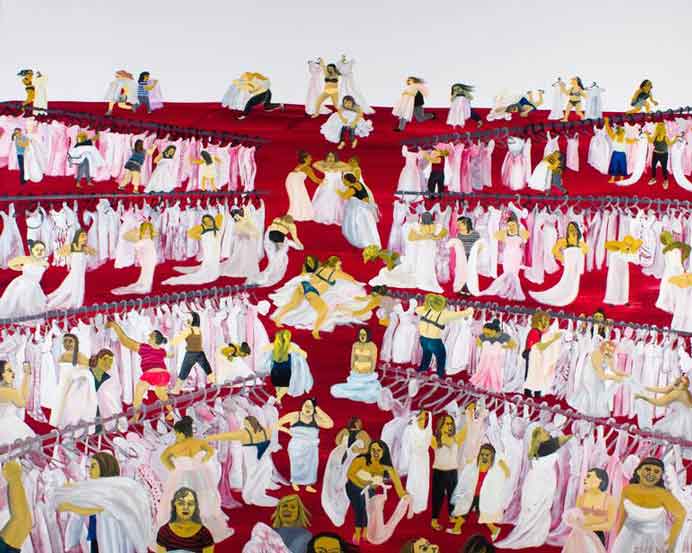 Huang Hai-Hsin  黄海欣  -  Red Carpet Dream N° 4  -  Oil on canvas  -  2015 