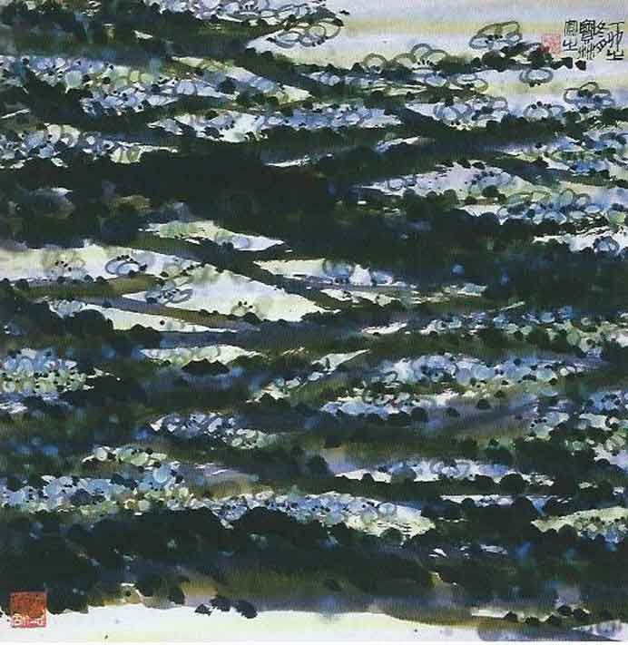 Jiang Baolin  姜宝林  -  Plum branches in bloom  -  1987 