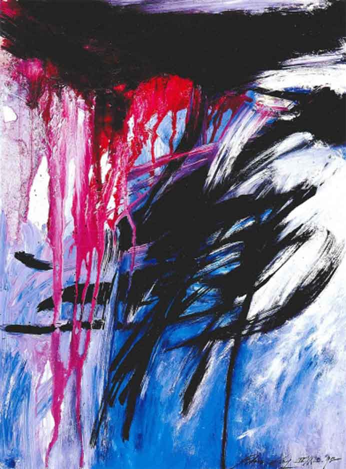 © John Way  魏樂唐  -  Oil on paper on canvas  -  1992