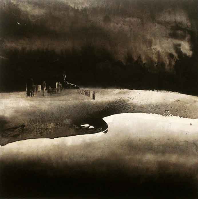 Li Chevalier 诗蓝 - Ciel de Pékin - Experimental ink on canvas - 2014 Li Chevalier 诗蓝