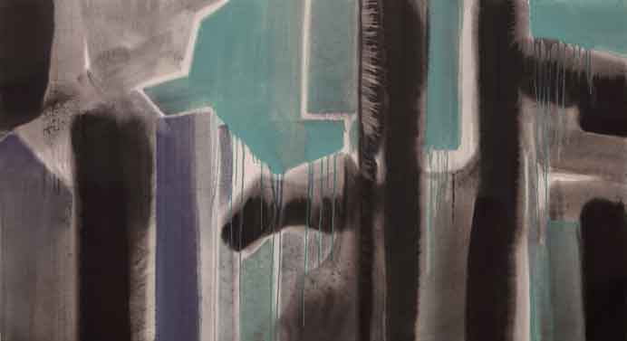 Lin Yusi  林于思 -  Pine  -  Chinese ink on paper mounted on canvas  -  2017 