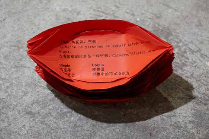 Luo Mingjun  罗明君   -  Ici ou là-bas ?  -  Installation  Kunstkeller Gallery  Berne  -  2010 