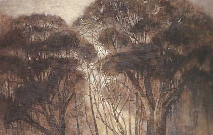 Miao Tong  苗彤  -  Sounds of Nature 2  -  Linen canvas  -  Mine color  -  2002