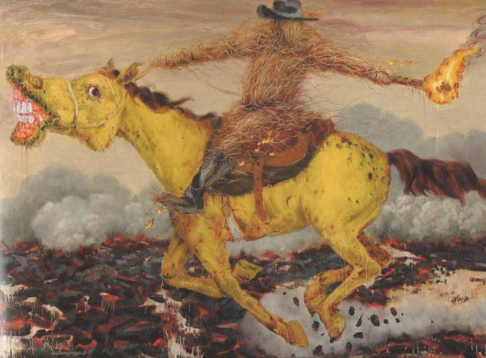  Qiu Guangping  邱光平  -  Fire the people N°5  -  Oil on canvas  -  2008  