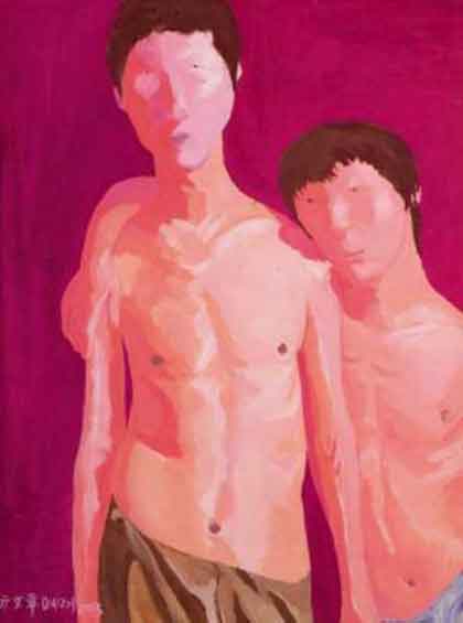 Qi Wenzhang 亓文章 - New women - watercolor on cardboard - 2007 Qi Wenzhang 亓文章 - New women - watercolor on cardboard - 2007