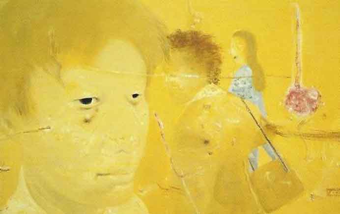 Shen Xiaotong  沈小彤 - Temptation N°7  -  Oil on canvas  -  1998   