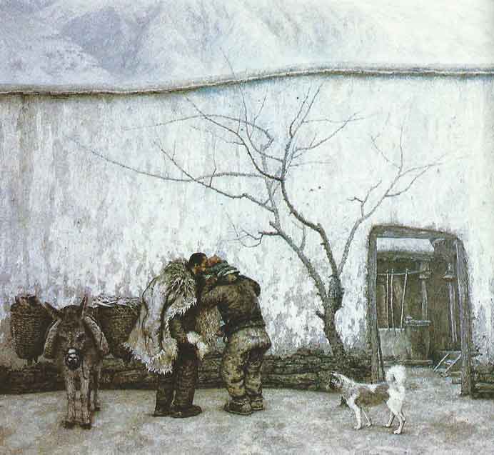 Sun Weimin   孙为民  -  at the twelfth lunar month  -  Oil on canvas  -  1985  