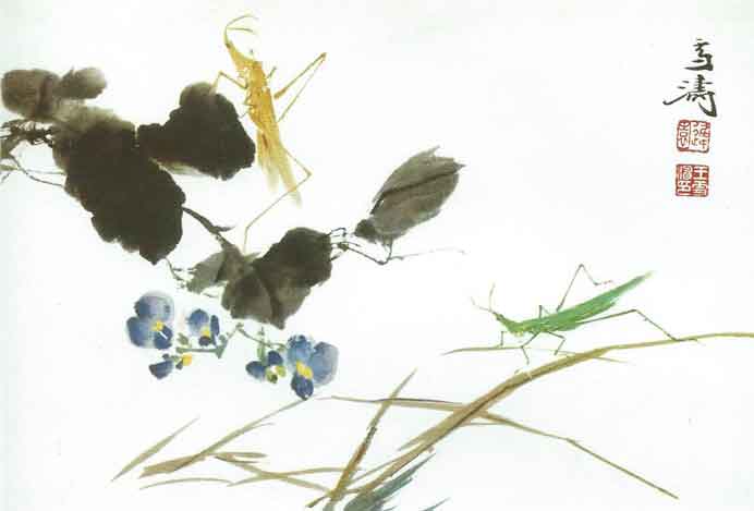 Wang Xuetao  王雪涛  -  豆花草虫 