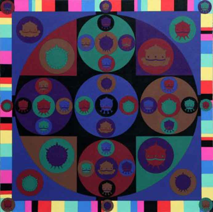 Xiong Wenyun  熊文韵  No.4  -  系列  Series Mandala  曼陀罗  -   布面丙烯Painting  -  Acrylic on canvas  -  2008 