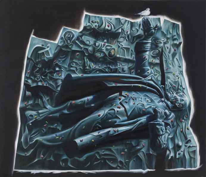 Ye Nan 叶楠  -  The Peak is Still There - Climber's Paradise  -  Oil on canvas  -  2014 