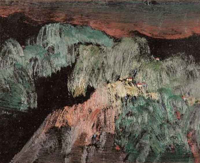 © Yu Deming -  Landscape N°7  -  Oil on panel 