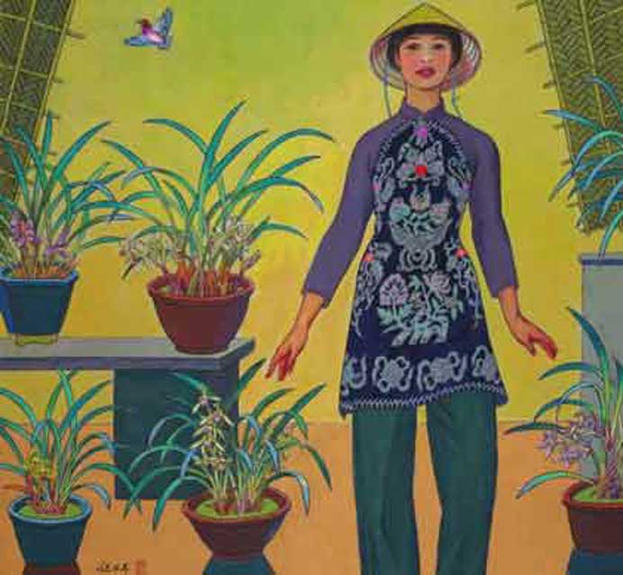 Zhu Danian 祝大年 - Orchid Girl 兰花姑娘
Paperwork - Heavy Color - 1970 Zhu Danian 祝大年 - Orchid Girl 兰花姑娘 Paperwork - Heavy Color - 1970