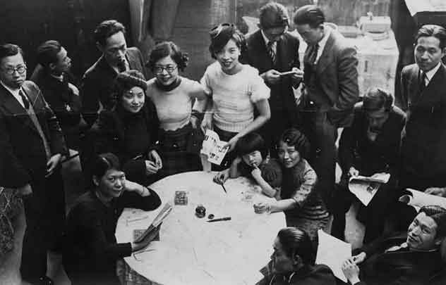 Association of Chinese Artists in France, Paris 1936. The little girl is Chang Shana Association of Chinese Artists in France, Paris 1936. The little girl is Chang Shana