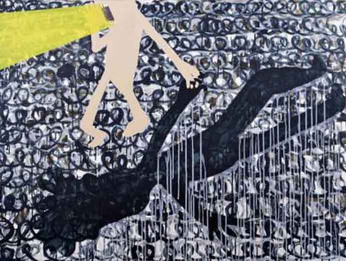 Hsiao Chu-Fang  萧筑方   -  Scream of the Headlights  -  Acrylic on canvas 97 x 130 cm  -  2019