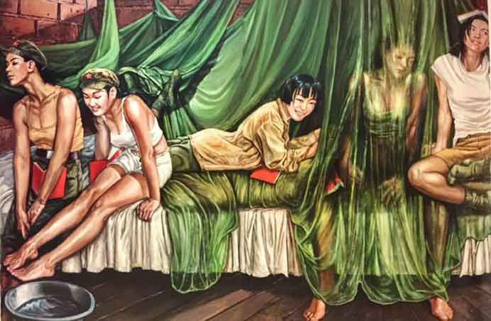 Hu Ming 呼鸣 - Green Nets That Year - Oil on canvas Hu Ming 呼鸣 - Green Nets That Year - Oil on canvas