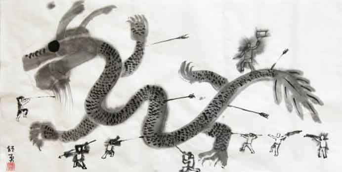 Shu Yong  舒勇  -  Long  -  ink on paper  -  2012 