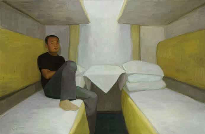 Wang Yin 王音 - On the Train - Oil on canvas - 2013 Wang Yin 王音 - On the Train - Oil on canvas - 2013
