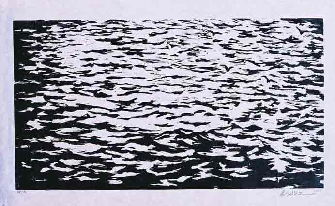 Yu Jen-Chih 尉任之 - Paysage de bord de Seine N°.9 - Gravure sur bois - 20 Yu Jen-Chih 尉任之 - Paysage de bord de Seine N°.9 - Gravure sur bois - 20