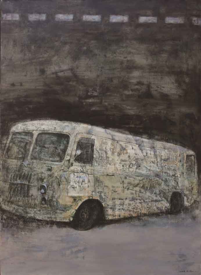  Zhang Qitian  张起田 -  Public Bus in the 1960s N°.2  -  Oil on canvas  
