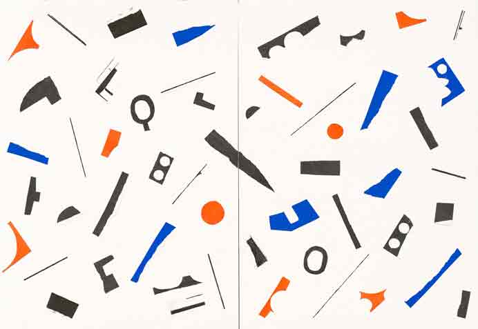 Chen Chu-Li  陈姝里  -  All of a Sudden  -  Printmaking, ink, paper collage  54.5 x 79.6 cm