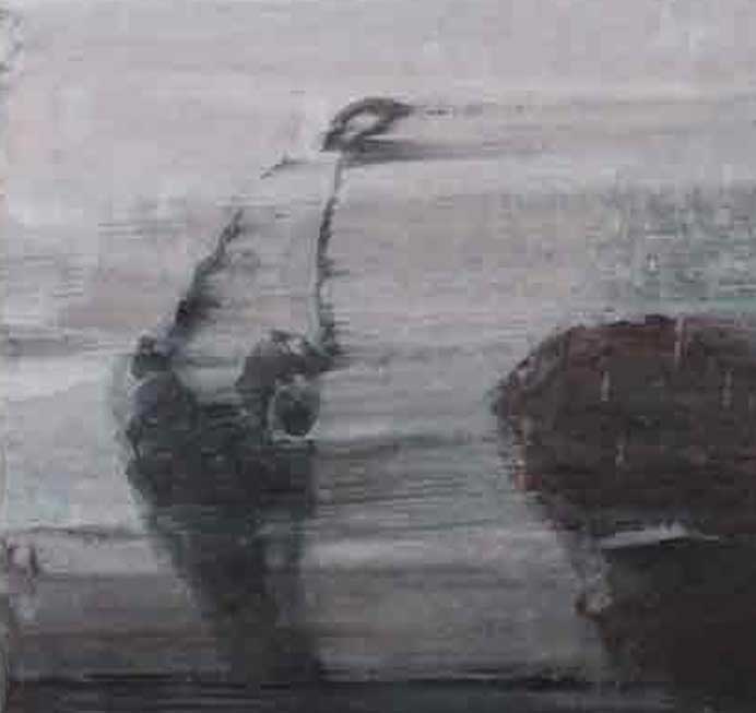 Gao Ping  高平  -  Landscape N°.12   -  mixed media on paper 39 x 55 cm  -  2016 