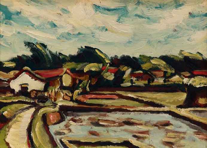 He Delai  何德來  -  Aktuzaki  -  Oil painting  -  1933