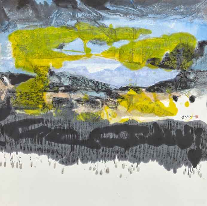 Lee Chung-Chung 李重重 - Unrest - ink and color on paper - 90.5 x 91.0 cm - 2013 Lee Chung-Chung 李重重 - Unrest - ink and color on paper - 90.5 x 91.0 cm - 2013