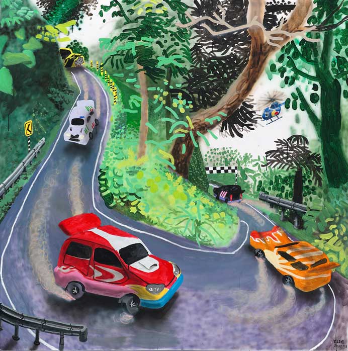 Yang Lee 楊立 - The Speed Legend - Acrylic on canvas 200 x 200 cm - 2021 Yang Lee 楊立 - The Speed Legend - Acrylic on canvas 200 x 200 cm - 2021