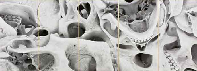 Li Weiyi  李维伊  -  Outside the window was Florence. On the table was death  - Epson ultra giclee print  200 x 550 cm  -  2019   